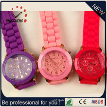 Geneva Brand Watch, Ladies Fashion Watches, Silicone Watch (DC-244)